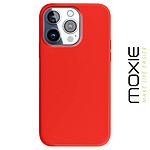 Moxie Coque pour iPhone 15 Pro Semi-rigide Intérieur Microfibre Rouge