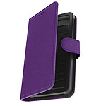 Avizar Étui pour Smartphone 5,31 à 5,8 Pouces Tissu Denim Portefeuille Coulissant  violet