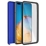 Avizar Coque Huawei P40 Pro Arrière Rigide + Avant Souple Bleu