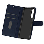 Avizar Étui Samsung Galaxy S21 Protection avec Porte-carte Fonction Support Bleu