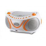 Metronic 477133 - Lecteur CD Juicy MP3 avec port USB, FM - blanc et orange