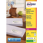 Avery Boîte de 2400 étiquettes d'adresse recyclées blanches 63,5 x 33,9 mm
