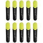 SCHNEIDER Surligneur Rechargeable Job Pointe Biseau 1-5 mm Jaune x 10