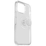 OtterBox Coque pour iPhone 13 Pro Max avec Poignée PopGrip Otter+ Pop Symmetry Transparent