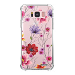 Evetane Coque Samsung Galaxy S8 Plus anti-choc souple angles renforcés transparente Motif Fleurs Multicolores