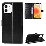 Evetane Etui Coque iPhone 12/12 Pro Noir, Protection Portefeuille Livre Emplacement cartes, support dépliant, Languette Magnétique