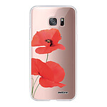 Evetane Coque Samsung Galaxy S7 Edge 360 intégrale transparente Motif Coquelicot Tendance