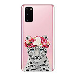 Evetane Coque Samsung Galaxy S20 360 intégrale transparente Motif Leopard Couronne Tendance