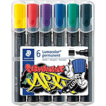 STAEDTLER Marqueur permanent 350 Lumocolor, étui de 6