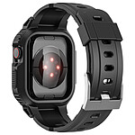 Avizar Bracelet pour Apple Watch Ultra 49mm Silicone Bumper Ajustable  Noir