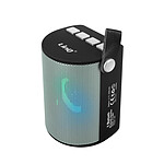 LinQ Enceinte Sans-fil  Bluetooth LED Multicolore Radio FM Port USB micro SD argent
