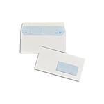 Oxford Boîte 200 enveloppes blanches auto-adhésives 90g 110x220mm DL fenêtre 45x100mm