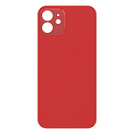 Clappio Vitre arrière de remplacement pour Apple iPhone 12 Rouge