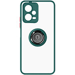 Avizar Coque pour Xiaomi Redmi Note 12 5G Bi-matière Bague Métallique Support Vidéo  Vert