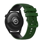 Avizar Bracelet pour Huawei Watch GT3 46mm Silicone BiColore Texturé Vert / Noir