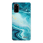 Evetane Coque Samsung Galaxy S20 360 intégrale transparente Motif Bleu Nacré Marbre Tendance