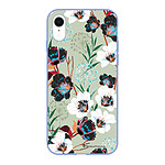 LaCoqueFrançaise Coque iPhone Xr Silicone Liquide Douce lilas Fleurs vert d'eau