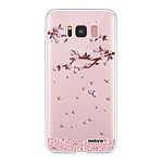 Evetane Coque Samsung Galaxy S8 Plus 360 intégrale transparente Motif Chute De Fleurs Tendance