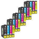 COMETE - Marque Française - 20 Cartouches T0615 compatibles Epson T0611 T0612 T0613 T0614 pour imprimantes Epson Stylus D68/D88