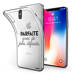 Evetane Coque iPhone X/Xs silicone transparente Motif Parfaite Avec De Jolis Défauts ultra resistant