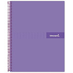 LIDERPAPEL Cahier spirale Crafty couverture contrecollée A5 240p 90g microperforé - Violet
