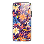LaCoqueFrançaise Coque iPhone 6/6S Coque Soft Touch Glossy Fleurs violettes et oranges Design