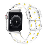 Avizar Bracelet pour Apple Watch 41mm / 40mm / 38 mm Souple Transparent à Motif Citron