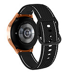 Avizar Bracelet pour Galaxy Watch 5 / 5 Pro / 4 Silicone Coutures Bicolore  Noir / Blanc