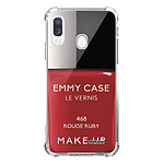 Evetane Coque Samsung Galaxy A40 anti-choc souple angles renforcés transparente Motif Vernis Rouge