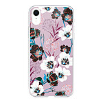 LaCoqueFrançaise Coque iPhone Xr 360 intégrale transparente Motif Fleurs parme Tendance