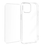 Avizar Coque pour iPhone 15 Silicone Gel et Verre Trempé 9H Transparent