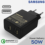 Samsung Chargeur Mural 50W USB-C / USB Power Delivery 3.0 Quick Charge 2.0  Noir