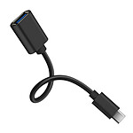 Avizar Adaptateur USB Femelle vers USB-C Mâle Connexion Fluide Compact Noir