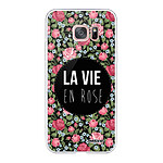 Evetane Coque Samsung Galaxy S7 Edge 360 intégrale transparente Motif La Vie en Rose Tendance