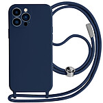 Avizar Coque Cordon pour Apple iPhone 13 Pro Max Semi-rigide Lanière Tour du Cou 80cm  bleu