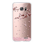 Evetane Coque Samsung Galaxy S7 Edge 360 intégrale transparente Motif Chute De Fleurs Tendance