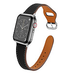 Avizar Bracelet pour Apple Watch 41mm / 40mm / 38 mm Simili Cuir Litchi  Noir
