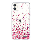Evetane Coque iPhone 11 silicone transparente Motif Confettis De Coeur ultra resistant