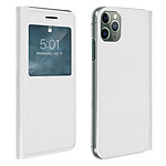 Avizar Housse iPhone 11 Pro Étui à Clapet Fenêtre d'affichage Blanc