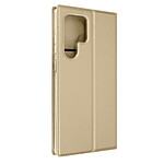 Dux Ducis Housse pour Samsung Galaxy S22 Ultra Clapet Porte-carte Fonction Support  doré