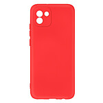 Avizar Coque pour Samsung Galaxy A03 Silicone Semi-rigide Finition Soft-touch Fine  rouge