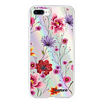 Evetane Coque iPhone 7 Plus/8 Plus silicone fond holographique Fleurs Multicolores Design