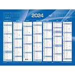 QUO VADIS Calendrier de banque 14 mois 550 x 405 mm Bleu