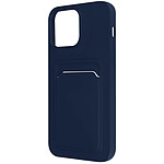 Avizar Coque pour iPhone 14 Pro Max Silicone Souple Porte-carte Fine Légère  bleu
