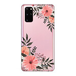 Evetane Coque Samsung Galaxy S20 Plus 360 intégrale transparente Motif Fleurs roses Tendance