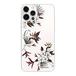LaCoqueFrançaise Coque iPhone 12/12 Pro silicone transparente Motif Fleurs Sauvages ultra resistant