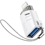 XO Adaptateur OTG USB vers iPhone Lightning Charge Transfert de Données Blanc