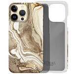 iDeal of Sweden Coque pour iPhone 14 Pro Max Marbré Luxe Ultra fine Golden Sand Marble Beige