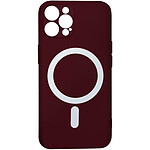Avizar Coque MagSafe pour iPhone 12 Pro Soft Touch Finition Mate Bords Surélevés  Bordeaux