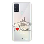 LaCoqueFrançaise Coque Samsung Galaxy A21S 360 intégrale transparente Motif J'aime Marseille Tendance